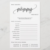 Wie kent mammie Best Editable Paper Game Kaart (Voorkant)