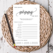 Wie kent mammie Best Editable Paper Game Kaart