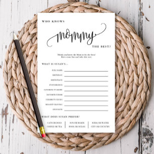 Wie kent mammie Best Editable Paper Game Kaart
