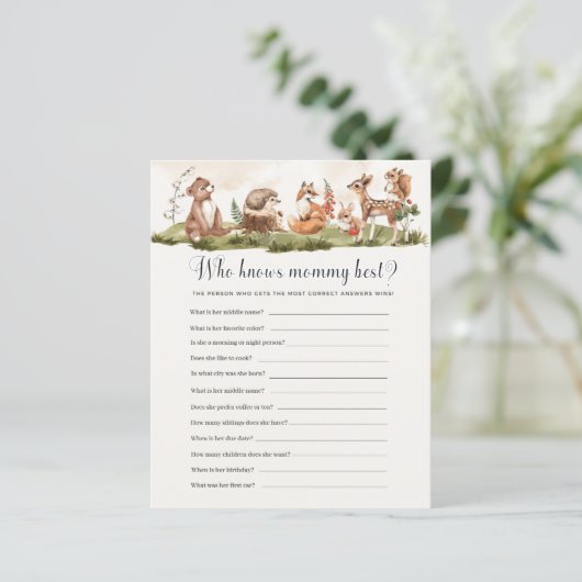 Wie kent mammie beste Baby shower game (Staand voorkant)