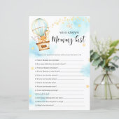 Wie kent mammie beste Baby shower game (Staand voorkant)