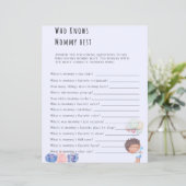 Wie kent mammie beste Baby shower game (Staand voorkant)