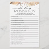 Wie kent mammie beste Baby shower game (Voorkant)