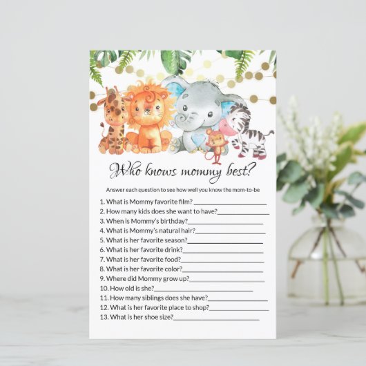 Wie kent mammie beste Baby shower Games (Staand voorkant)