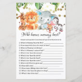 Wie kent mammie beste Baby shower Games (Voorkant)