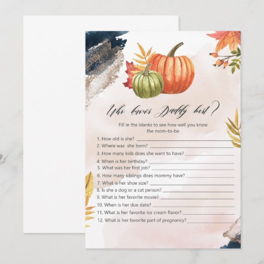 Wie kent mammie beste Baby shower-Kaart Kaart (Voorkant / Achterkant)