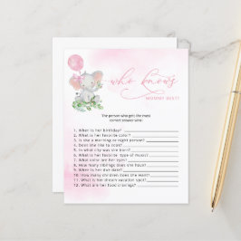 Wie kent mammie beste olifant Baby shower Game