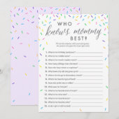 Wie kent mammie beste schoenenkaart - prinkles programmakaart (Voorkant / Achterkant)