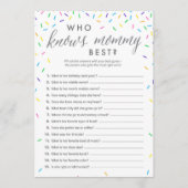 Wie kent mammie beste schoenenkaart - prinkles programmakaart (Voorkant)