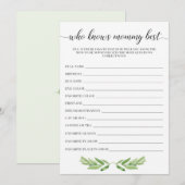 Wie kent mammie beste spelkaarten voor Baby shower (Voorkant / Achterkant)