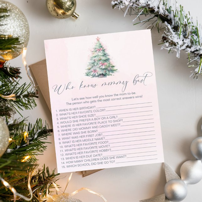 Wie kent mammie beste Winterroze baby shower game (Creator heeft geüpload)