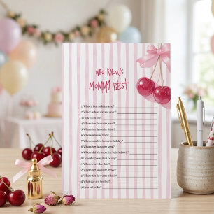 Wie kent mammie het best Cherry on Top Roze Strik