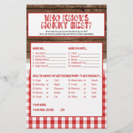 Wie kent mammie het beste - Red Baby Q (Voorkant)