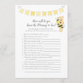 Wie kent mammie-to-be Game Boy Teddy Bear Kaart (Voorkant)