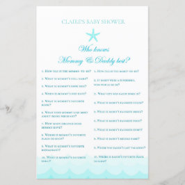 Wie kent moeder en vader - Baby shower Game