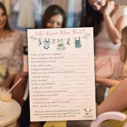 Wie Kent Moeder Het Best Klerenlijn Baby Shower Sp Advieskaart