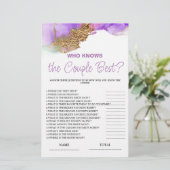 Wie kent Paars beste Paarse Bridal Game (Staand voorkant)