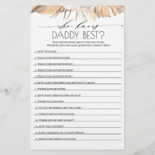 Wie kent papa Beste Baby shower Game
