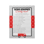 Wie kent papa beste vuurwagen spel - 40 Pack Notitieblok (Linkerzijde)