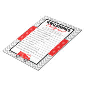 Wie kent papa beste vuurwagen spel - 40 Pack Notitieblok (Schuin)