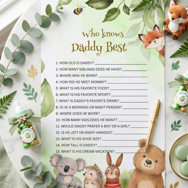 Wie kent papa het best baby shower spel (Creator heeft geüpload)