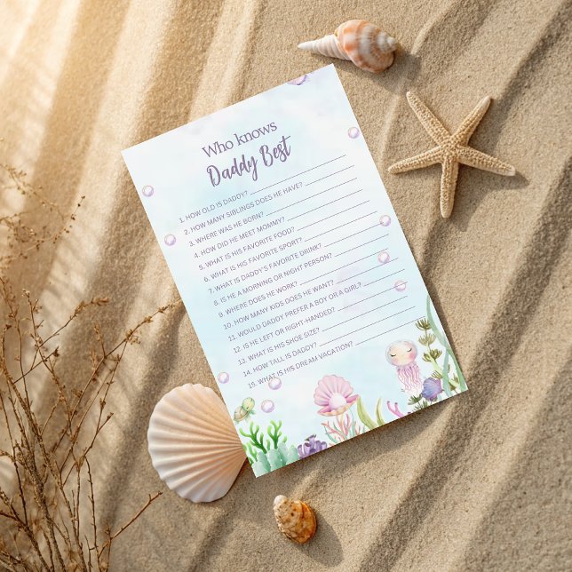 Wie kent papa het beste onder Zee Baby shower Game (Creator heeft geüpload)