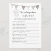 Wie kent pappa-to-be spel Baby olifant Kaart (Voorkant)