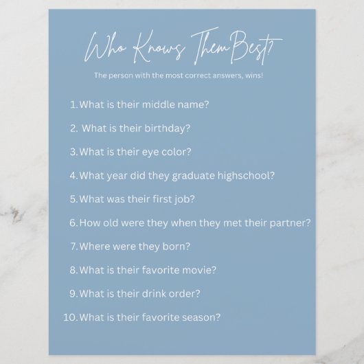 Wie kent ze het beste? partyspel (Voorkant)