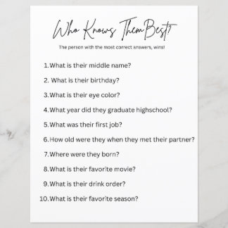 Wie kent ze het beste? partyspel