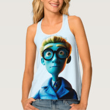 Wie kijkt er naar jou Blue, Women's Tanktop