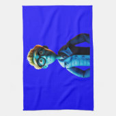 "Wie kijkt er naar jou" Keukendoek Theedoek (Verticaal)