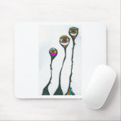 Wie kijkt naar je? Surrealistisch Muismat (Met muis)