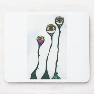 Wie kijkt naar je? Surrealistisch Muismat