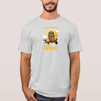 Wie kijkt wie? Birder Watcher Hobby T-shirt