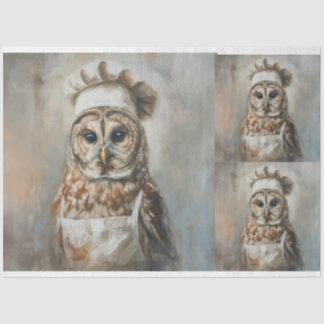 Wie kookt voor u Uil X3 Decoupage Tissuepapier