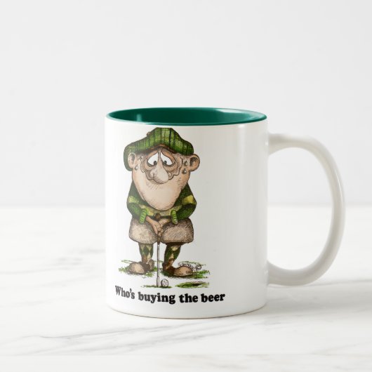 Wie koopt de bier tweekleurige koffiemok (Rechts)