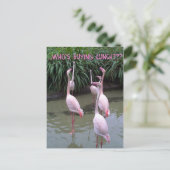 Wie koopt lunch? briefkaart (Staand voorkant)