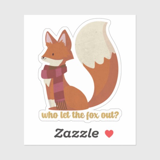 Wie laat de Fox eruit Sticker (Vel)