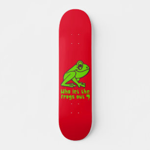 WIE LAAT DE FROGS EEN grappige kikkerpun VERLATEN Persoonlijk Skateboard