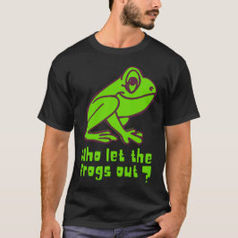 WIE LAAT DE FROGS EEN grappige kikkerpun VERLATEN T-shirt