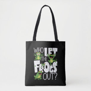 Wie Laat De Kikkers Los Grappige Amfibieën Liefheb Tote Bag