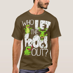 Wie laat de kikkers uit de grappige amfibische ove t-shirt