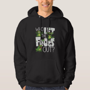 Wie Laat De Kikkers Uit Grappige Amfibieën Liefheb Hoodie