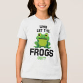 Wie laat de kikkers uit liefhebbers amfibische pix Tri-Blend shirt (Voorkant)