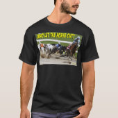 Wie laat het paard los t-shirt (Voorkant)