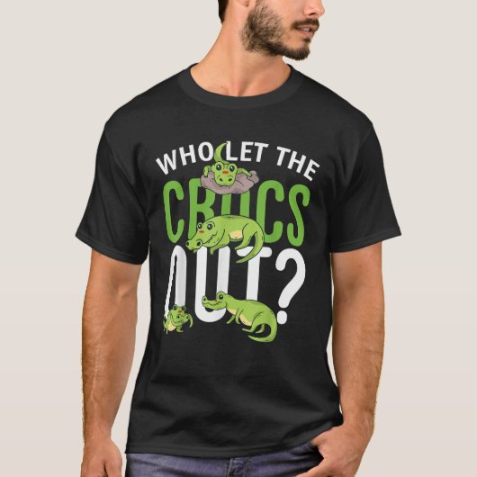 Wie liet de Crocs uit grappige krokodil T-shirt vo (Voorkant)