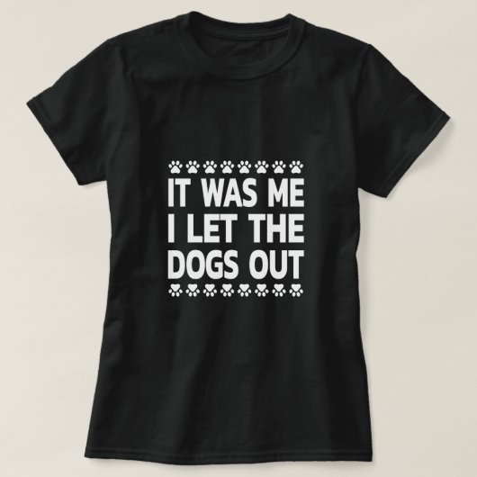 'Wie liet de honden uit' Parodie - Grappige Hond T-shirt (Design voorkant)