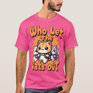 Wie liet de katten uit wandelen rugzak kitten kat t-shirt