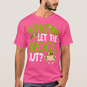 Wie liet de kikkers uit grappige pad amfibie kikke t-shirt