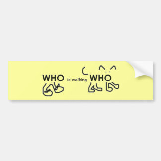 Wie loopt Wie Bumpersticker
